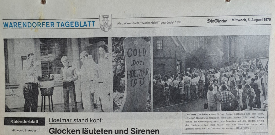 Presseartikel 06. August 1975 (Quelle: Dorfarchiv)