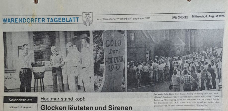 Presseartikel 06. August 1975 (Quelle: Dorfarchiv)